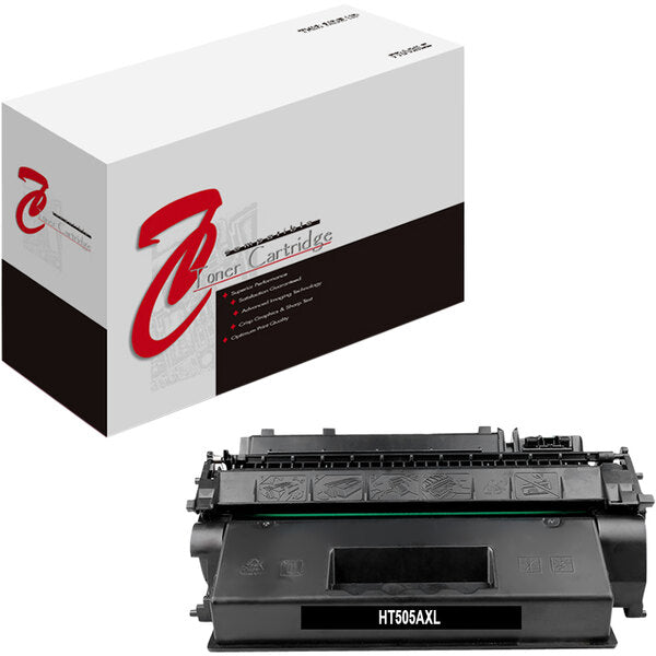 PointPlus Black Compatible Printer Toner Cartridge Replacement for HP CE505A - 2,300 Page Yield
